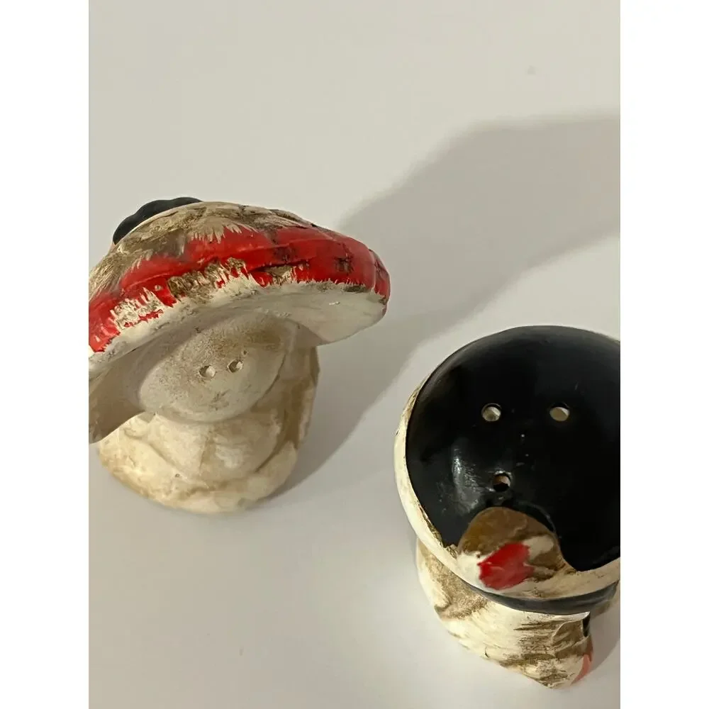 Vtg Japan Native American Salt‎ Pepper Shaker Set Teepee Tray Kitsch Southwest